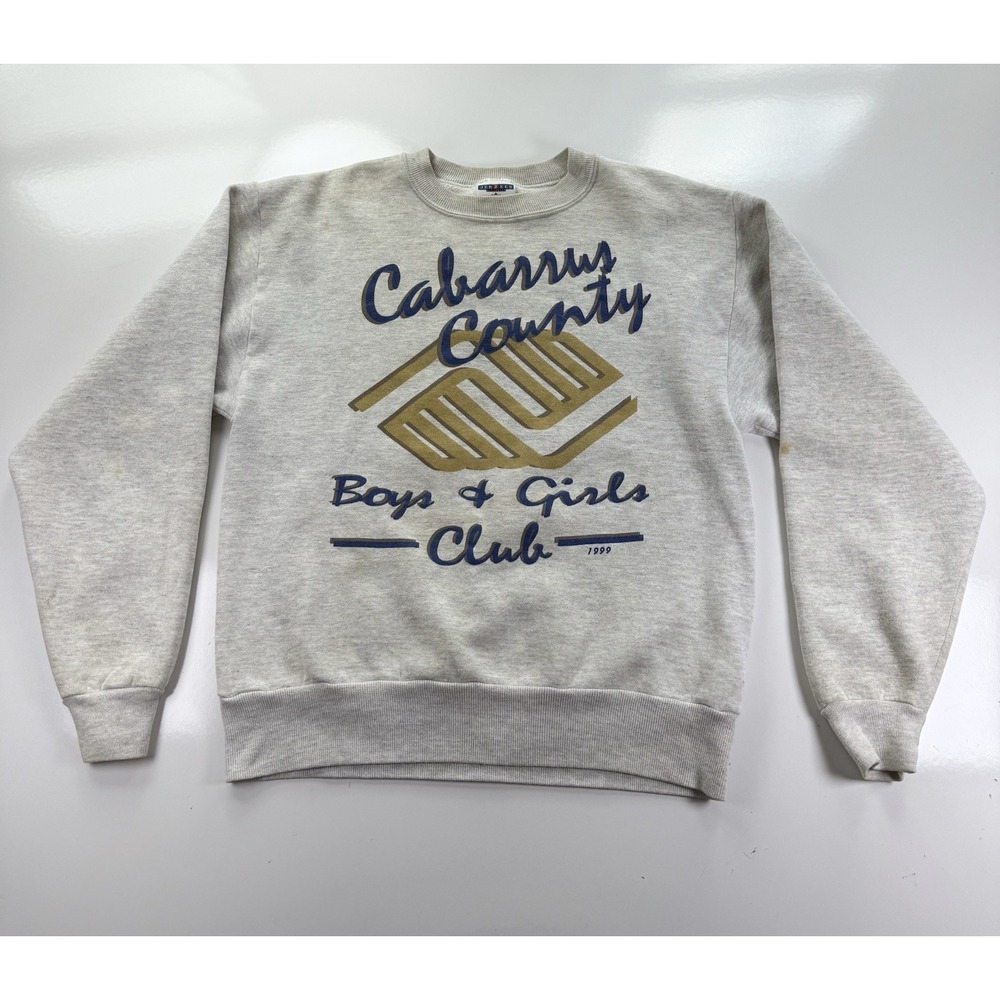 Vintage 90s Jerzees‎ Sweatshirt boys & girls club Sweatshirt gray L